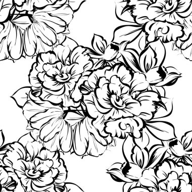 Sorunsuz güzel çiçek desenli