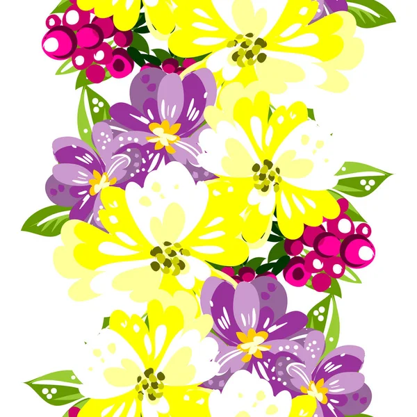 Patrón floral hermoso sin costuras — Vector de stock