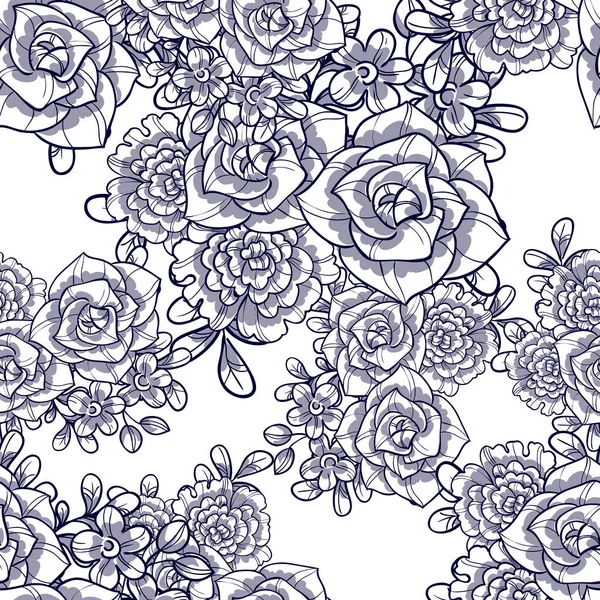 Sans couture beau motif floral — Image vectorielle