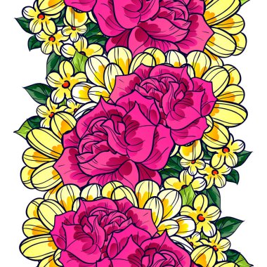 Sorunsuz güzel çiçek desenli