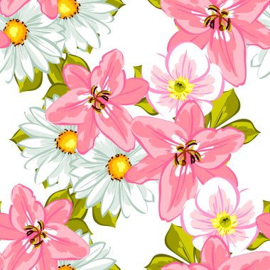 Sorunsuz güzel çiçek desenli