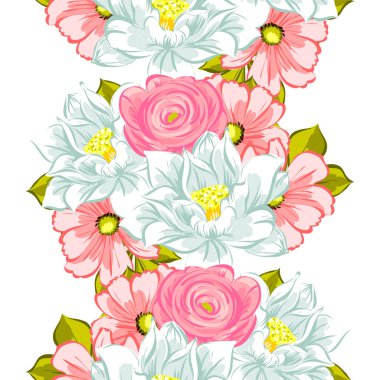 Sorunsuz güzel çiçek desenli