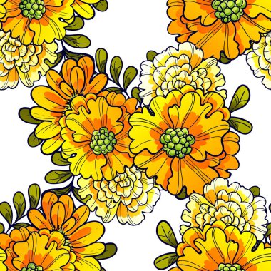 Sorunsuz güzel çiçek desenli