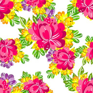 Sorunsuz güzel çiçek desenli