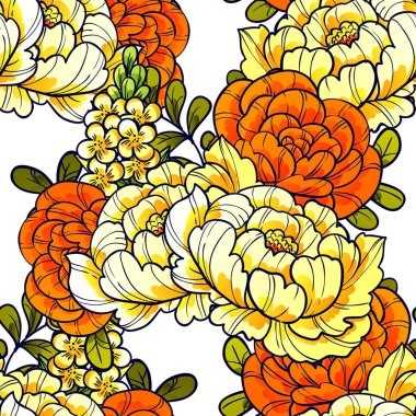 Sorunsuz güzel çiçek desenli