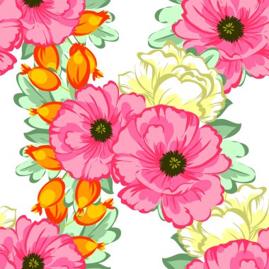 Sorunsuz güzel çiçek desenli