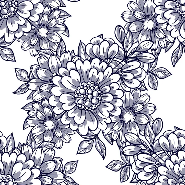 Seamless flower pattern — Stock Vector