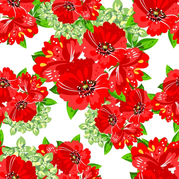 Seamless beautiful floral pattern — Stock Vector