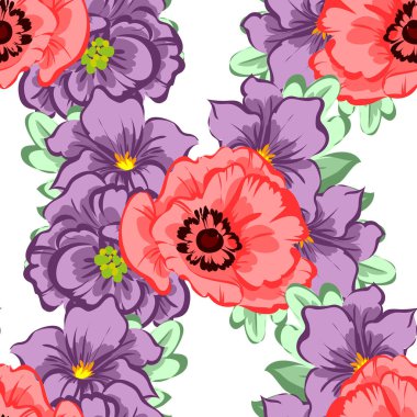 Sorunsuz güzel çiçek desenli