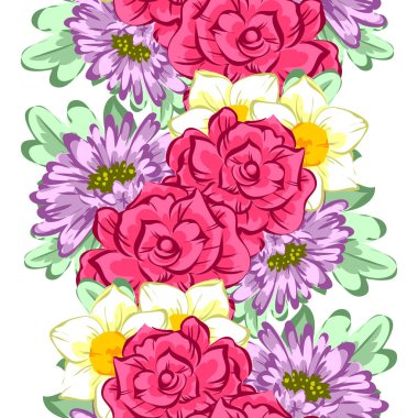 Sorunsuz güzel çiçek desenli