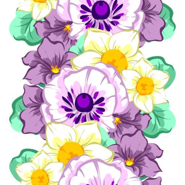 Sorunsuz güzel çiçek desenli