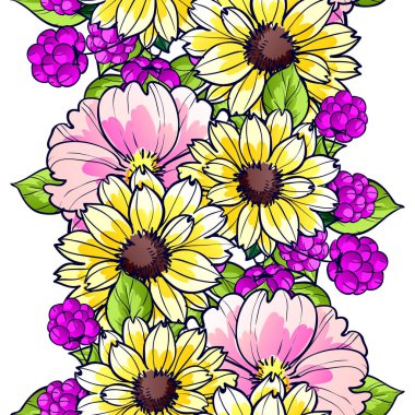 Sorunsuz güzel çiçek desenli