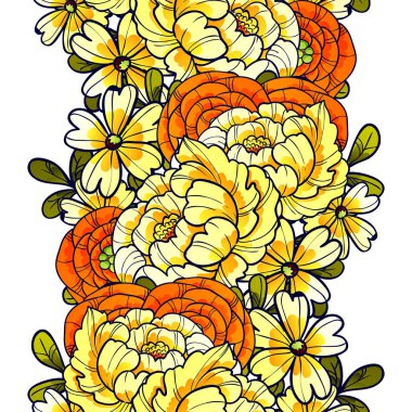 Sorunsuz güzel çiçek desenli