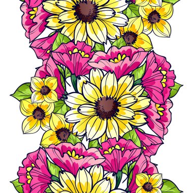 Sorunsuz güzel çiçek desenli