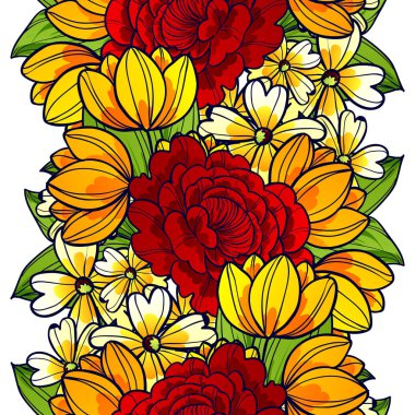 Sorunsuz güzel çiçek desenli