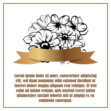 Vintage çiçek davetiye