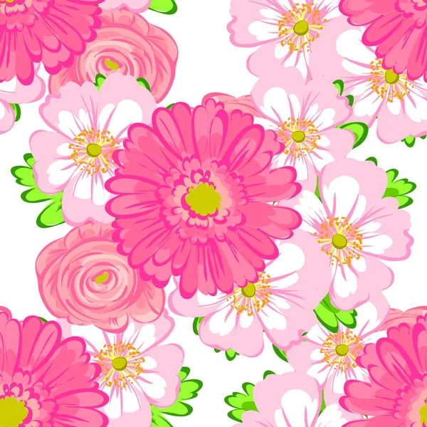 Seamless beautiful floral pattern — Stock Vector