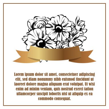 Vintage çiçek davetiye