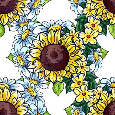 Sorunsuz güzel çiçek desenli