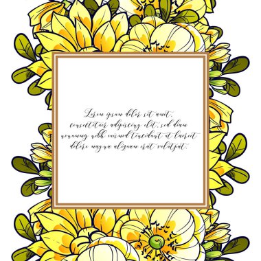 Çiçekli davetiye kartı