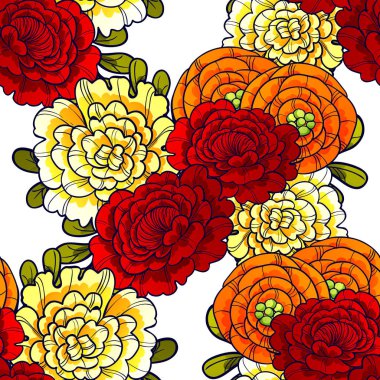 Sorunsuz güzel çiçek desenli