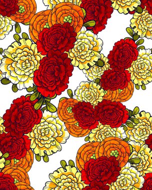 Sorunsuz güzel çiçek desenli