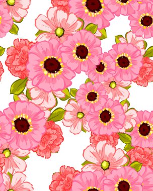 Sorunsuz güzel çiçek desenli