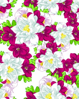 Sorunsuz güzel çiçek desenli