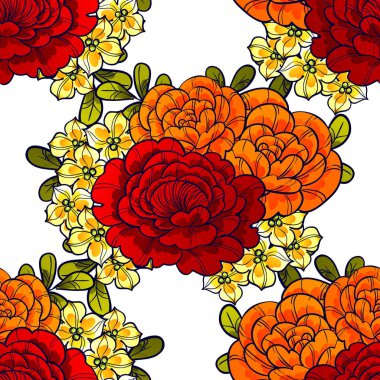 Sorunsuz güzel çiçek desenli