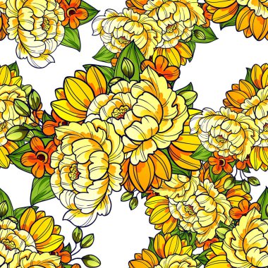 Sorunsuz güzel çiçek desenli