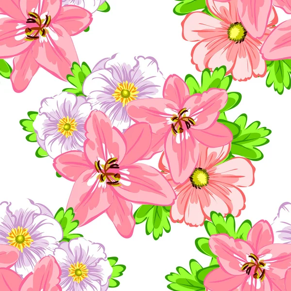 Sans couture beau motif floral — Image vectorielle