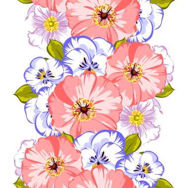 Çiçekli düğün davetiyesi.