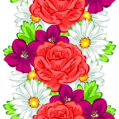 Çiçekli düğün davetiyesi.