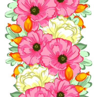 Çiçekli düğün davetiyesi.