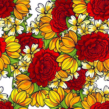 Çiçekli düğün davetiyesi.