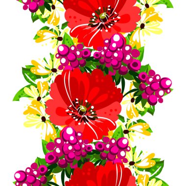 Çiçekli düğün davetiyesi.