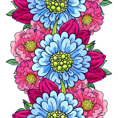 Çiçekli düğün davetiyesi.