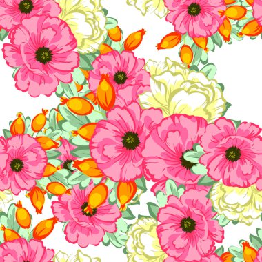 Çiçekli düğün davetiyesi.