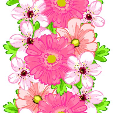 Çiçekli düğün davetiyesi.