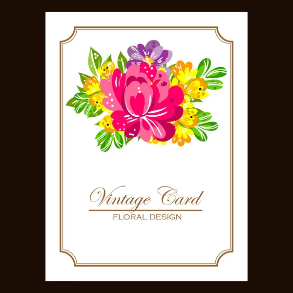 Цветочный пригласительный билет — стоковый вектор