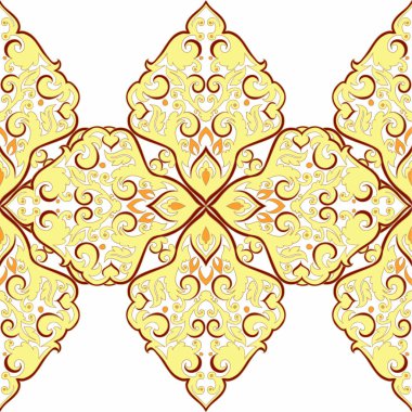 Kusursuz tek renkli süsleme deseni