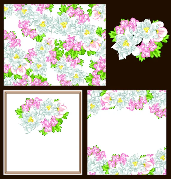 Cartão de fundo floral — Vetor de Stock