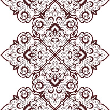 Kusursuz tek renkli süsleme deseni