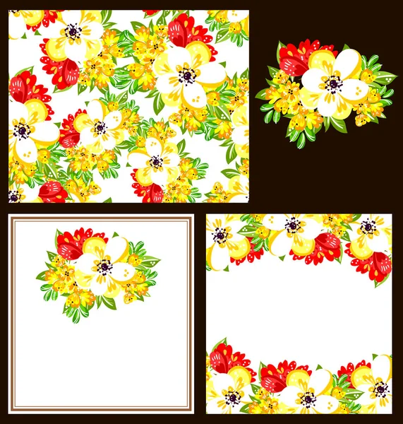 Tarjeta de fondo floral — Archivo Imágenes Vectoriales