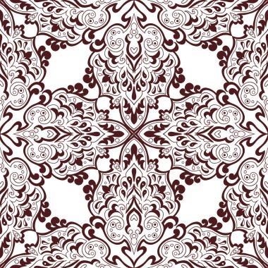 Kusursuz tek renkli süsleme deseni