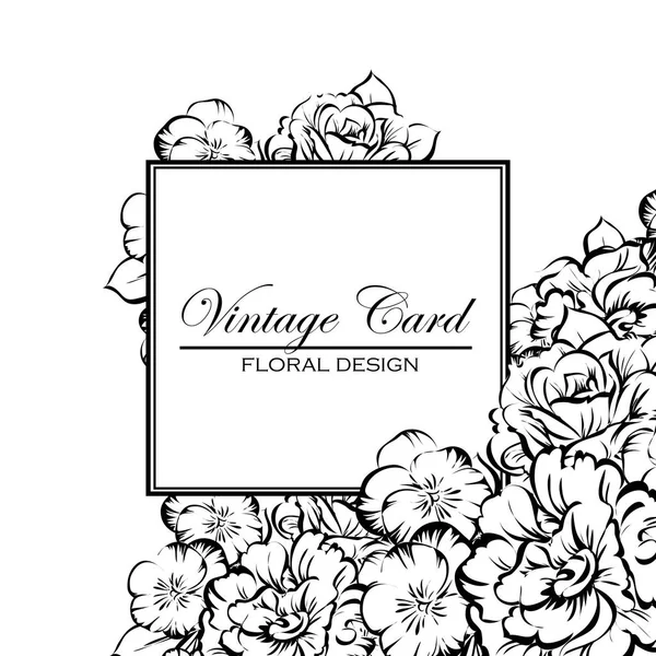 VINTAGE ORAL INVITION CARD — стоковый вектор