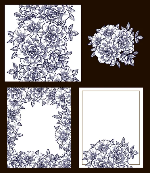 Carte de fond floral — Image vectorielle