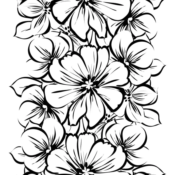 Modèle de fleur sans couture — Image vectorielle