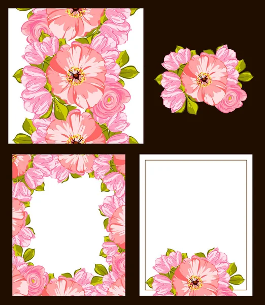 Carte de fond floral — Image vectorielle