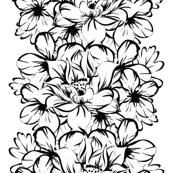 Modèle de fleur sans couture — Image vectorielle